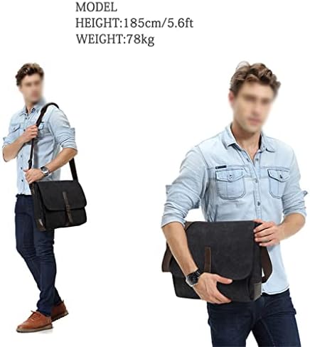 Lysldh Messenger Bag para homens resistentes à tela encerada resistente