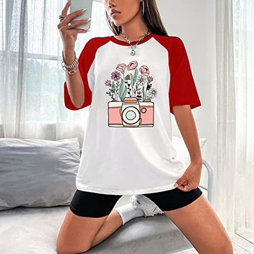 Camiseta camiseta meninas 2023 masculina e feminina raglan manga curta nova girafa redonda pescoço curto manga túnicas