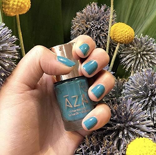 Esmalte aza-vegano, 10-livre, sem crueldade, não tóxico, resistente a chips, fabricado nos EUA, azul azul, tons lindos