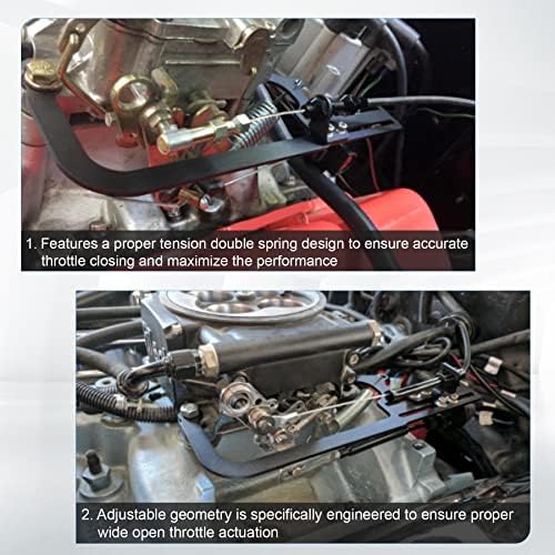 Wowyzl 304147 EZ-EFI Mount Kit de montagem do carburador Buscão de montagem em suporte de aço de aço preto