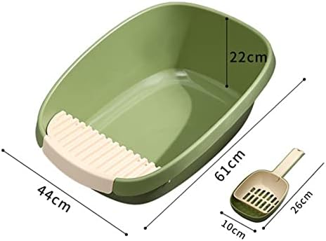 Caixa de areia de gato semi -fechada qianly e colher de banheiro anti -Smiping Spring Space Sifting Caixa de ninhada