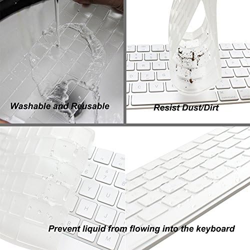 Protector de teclado de silicone Ultra Fin Fin de ProElife Tampa para o teclado Apple IMAC Magic e teclado Magic 2