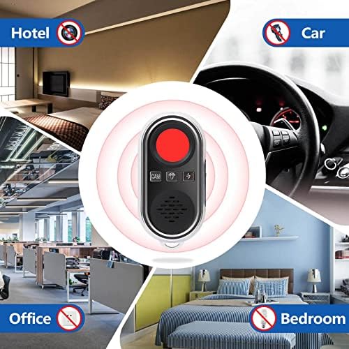 Tusionwin Hidden Cametor Detector Spy Camera Finder Personal emergency Safe Sound Alarm com mini lanterna de lanterna de