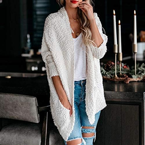 Roupas de outono para mulheres 2022 Cardigã frontal aberto Cardigan Sweater