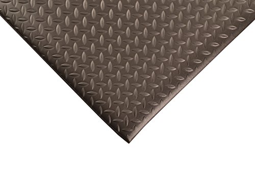 Notrax 419 Diamond SOF SOF TRD SAFET/TAT ANTI-FATIGE com esponja de PVC Dyna-Shield, para áreas secas, largura de 2 'largura