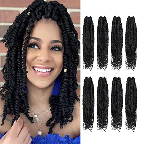 Cabelo de torção de paixão pré-torcida 12 polegadas 8 Pacote de paixão Twist Cabelo de crochê para mulheres negras