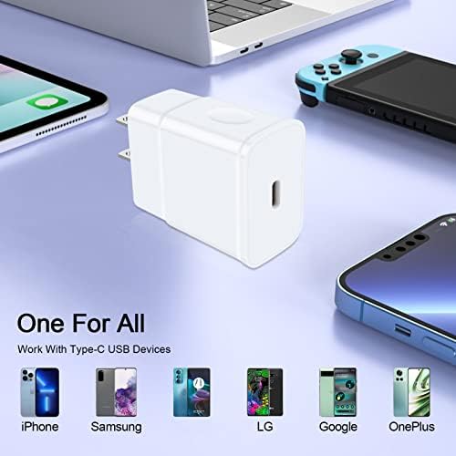 USB C Charger Block 25W Samsung Fast Charger for Samsung Galaxy Z Flip4/ Z Fold4/S22Ultra S22FE/A73/A13/A53/A52s/A04s/A03s/A23/A04/M13,