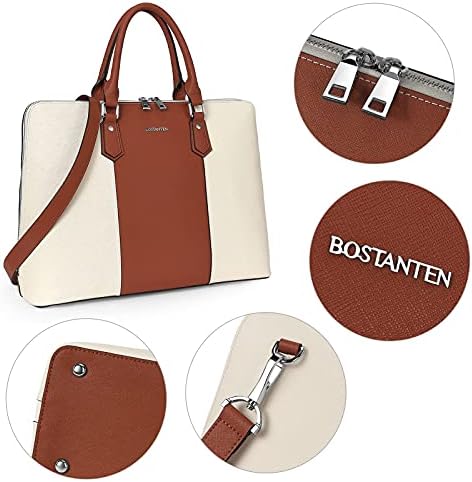 Bolsa de laptop de couro para mulheres para mulheres de 15,6 polegadas bolsa vintage saco slim e uma carteira de couro de couro