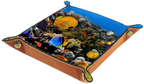 AISSO colorido recife de coral marinheiro marinho de peixe organizador de manobrista para carteiras, relógios, chaves, moedas,