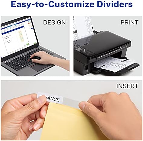 Avery 8-Tab Binder Divishers, abas grandes e inseríveis, 24 conjuntos