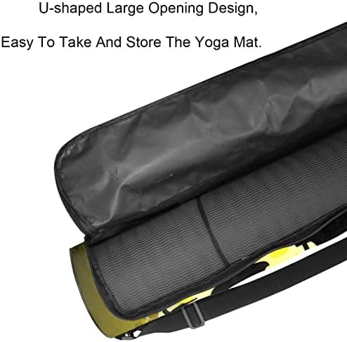 Halloween Black Cat Yoga Mat Carrier Bag com alça de ombro de ioga bolsa de ginástica Bolsa de praia