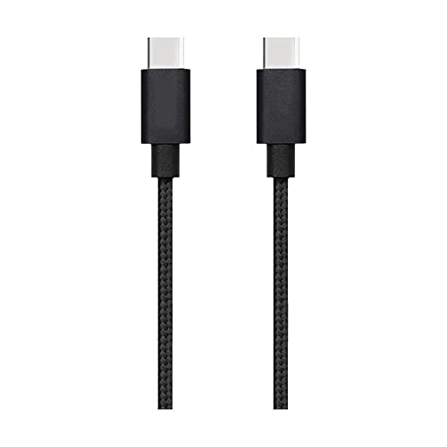 Cabo USB Tipo C a C Cabo de carregamento rápido de 4 pés preto - Cabo de carregamento rápido compatível com o Google