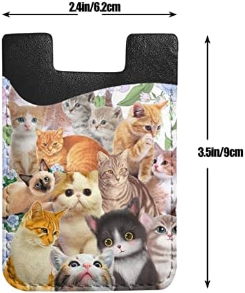 Gagaduck Cat Adesive Pocket Pocket Cell Police Stick na carteira de carteira de manga de crédito de cartão de crédito