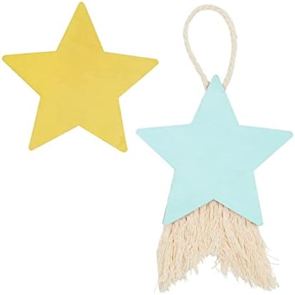 24 Pack Wood Stars for Crafts, recortes de madeira inacabados para projetos de bricolage