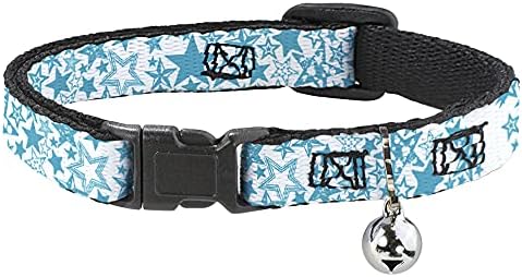 Gato colarinho breakaway stargazer branco azul de 8 a 12 polegadas 0,5 polegadas de largura