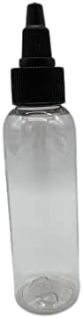 2 oz de garrafas plásticas de Cosmo Clear -12 Pacote de garrafa vazia Recarregável - BPA Free - Óleos essenciais - Aromaterapia |