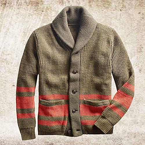 NDG.DGA Mens Shawl Gollar Cardigan Sweater- Tocada de cabo solto Ajuste de manga longa botão casual para baixo