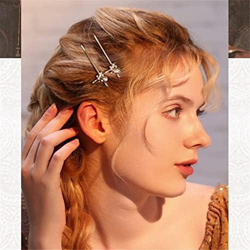 GFDFD Série de elogio Pearl Craft Pearl Hairpin clipe lateral elegante Bangs Clip Mulheres sofisticadas