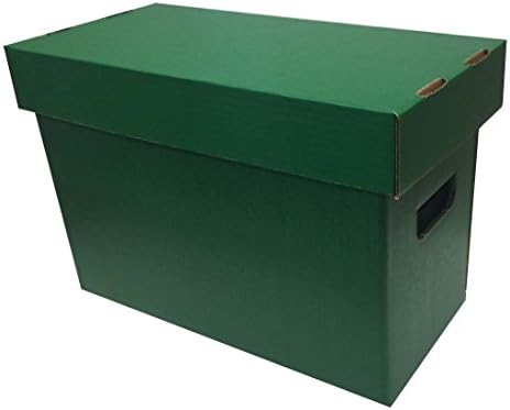 Pacote de 10 Max Pro Brand Short Colored Comic Storage Box - Segura 150 - 175 Comic Books - Verde