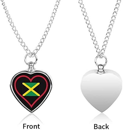 I Love Jamaica Red Heart Heart Pet Urna Colar personalizada portador de cinzas Coração de lembrança Pingente Memorial Jóias Personalizadas