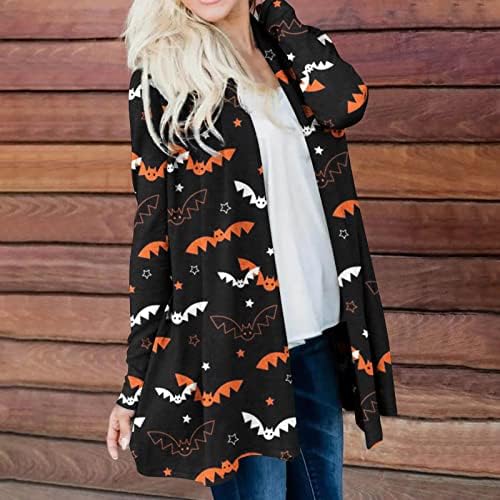 Cardigan de tamanho grande - Halloween Mulheres abertas Cardigans Frente