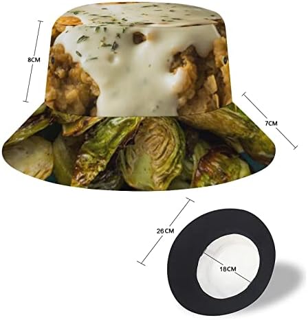 Chapéu de balde Funny Food Padrão unissex Beach Sun Hat Hat Cap Cap para homens Mulheres adolescentes