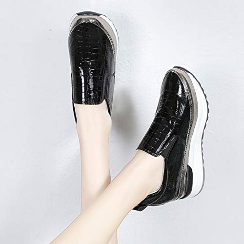Botas para sapatos de moda feminino Casual plataforma de deslizamento cunhas altas mocassins femininos nos calcanhares botas