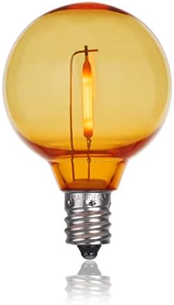 Lâmpadas incandescentes de Maindeco G40, lâmpadas de substituição do globo transparente de 5W C7/E12 Candelabra Base Base