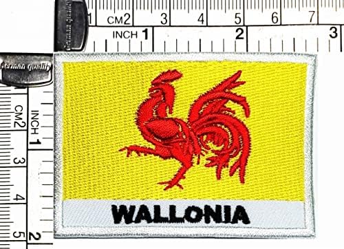 Kleenplus 3pcs. 1,7x2,6 polegada. Patches de bandeira de Wallonia sinaliza o traje de emblema uniforme
