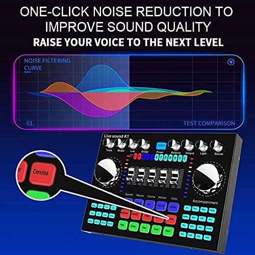 Rtbbyu Computador Voz Voice Changer Live Som Mixer Board Streaming Audio 5.0 Universal