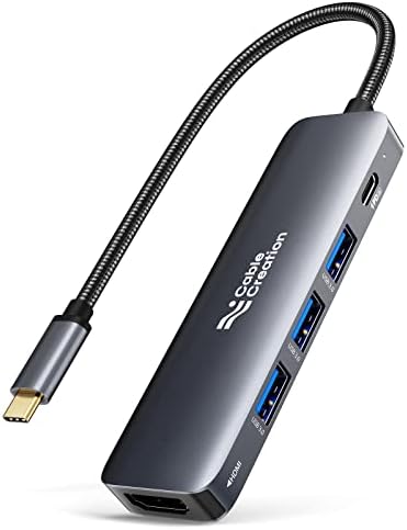Pacote de carregador de parede USB C 100W C com hub 5 em 1 USB C com HDMI, USB 3.0, entrega de energia
