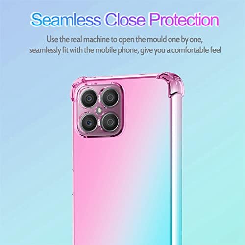 Ueokeird for Honor x8 case, clara de telefone gradiente fofo slim anti scratch scratch tpu capa de proteção à prova de choque