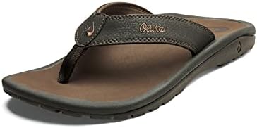 Sandálias de praia masculinas de Olukai Ohana, lâminas de flip-flop seco, resistentes à água e leves, compressão moldada para pés