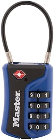 Master Lock 4697d Defina sua própria combinação TSA AprovouL Lock Lock, 1 pacote, as cores podem variar