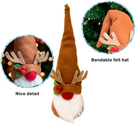 Joyin 2pcs 12 Gnome de Natal Decoração de renas de rena Gnome Ornamentos, Tomte Gnomos Nórdicos Decorações internas de Natal,
