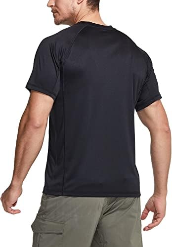 CQR Men's UPF 50+ UV Proteção ao ar livre camisetas ao ar livre, camiseta atlética para caminhada de manga curta,