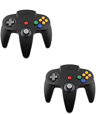 Kajiali 2 Pack N64 Controllers, joystick gamepad com cabo longo para o clássico jogador de jogos de console nintendo