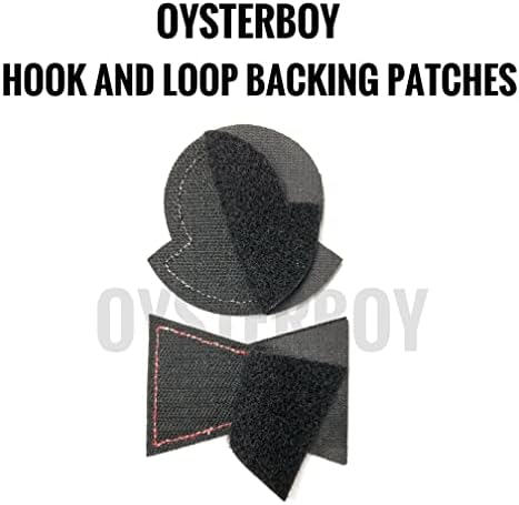 Oysterboy Preimum Quality Threads bordados gancho e backing de laço Apliques decorativos Patch Android 18 Red Ribbon Exército