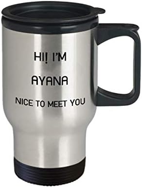 I'm Ayana Travel canem Nome exclusivo Tumbler Presente para homens Mulheres 14oz aço inoxidável