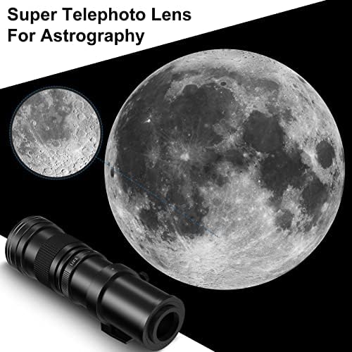 LightDow 420-800mm f/8.3 Zoom manual Super Lente telefoto + T Ring de montagem para Sony Alpha A9 A7S A7R A7S A7 II A6000 A6300 A6500