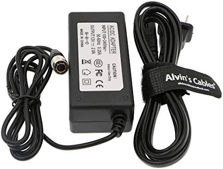 Cabos de Alvin AC a 4 pinos Hirose Male 12V 2A Adaptador de energia para dispositivos de som Zaxcom Sony