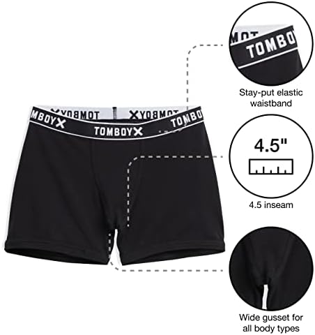 TOMBOYX BOXER BUSTHS RECURSOS PARA MULHERES, INSUGA 4,5 , calcinha de shorts de garoto de algodão, calcinha,