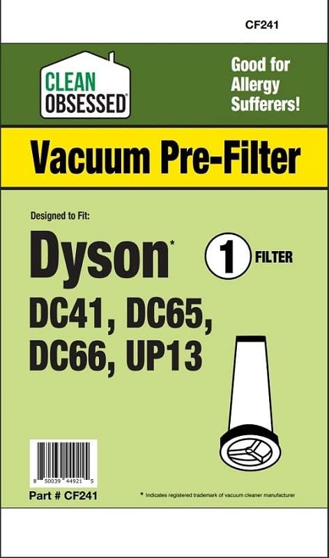Reposição obcecada limpa Pré-filtro para Dyson DC41, filtro de longa duração