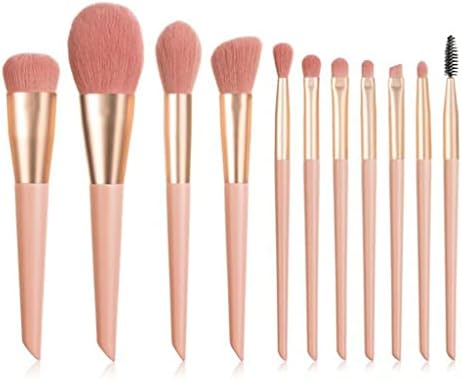 Pincéis de maquiagem de 11pcs de 11pcs ferramentas de maquiagem de fundação cosmética em pó blush olho shadow blend wooden