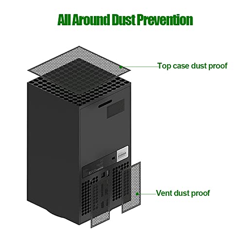 Filtro de poeira de 3 pacote ylmtkj para Xbox Series X, capa superior/ventilação de capa de filtro à prova de poeira
