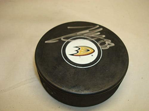 Jakob Silfverberg assinou o hóquei Anaheim Ducks Puck 1D autografado - Pucks autografados da NHL