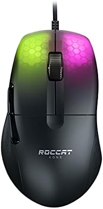 Roccat Kone Pro PC Mouse para jogos, design ergonômico leve, switch titan óptico, iluminação rgb de rgb, mouse de computador com