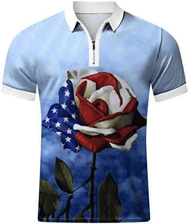HSSDH 4 de julho camisas para homens, 4 de julho de homens patrióticos camisas polo camisetas de golfe de moda American