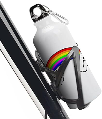 Foda -se o orgulho gay LGBT Rainbow Sport Sport Aluminum Bottle Sport Sport Water Garrafs com Carabiner e Twist Cap