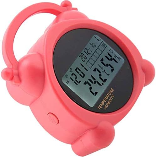XJJZS Alarmes leves de luz noturna, crianças, quarto, despertador de bateria recarregável com timer de sono, termômetro interno